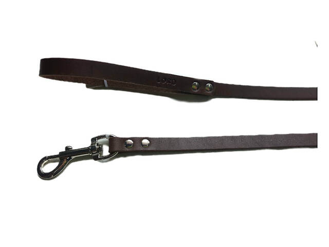 Поводок для собак кожа 14./120 см черный - Фото 2