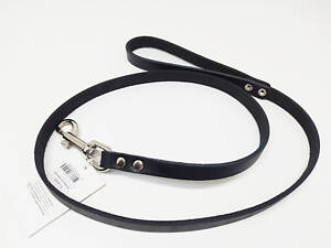 Повідець для собак шкіра 0,8/120 см чорний