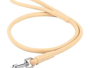 Повідок для собак шкіряний WAUDOG Glamour 1.22 м Бежевий