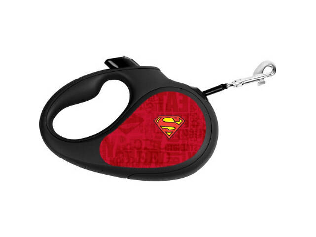 Повідок для собак WAUDOG R-leash 'Супермен Лого червоний' L до 50 кг 5 м (8126-1007-01) - Фото 1