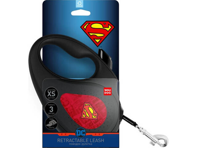 Повідок для собак WAUDOG R-leash 'Супермен Лого червоний' L до 50 кг 5 м (8126-1007-01) - Фото 3