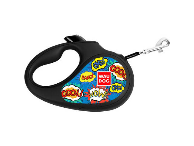 Повідок для собак WAUDOG R-leash ВАУ світловідбиваюча стрічка S 5 м (8124-0087-01) - Фото 1