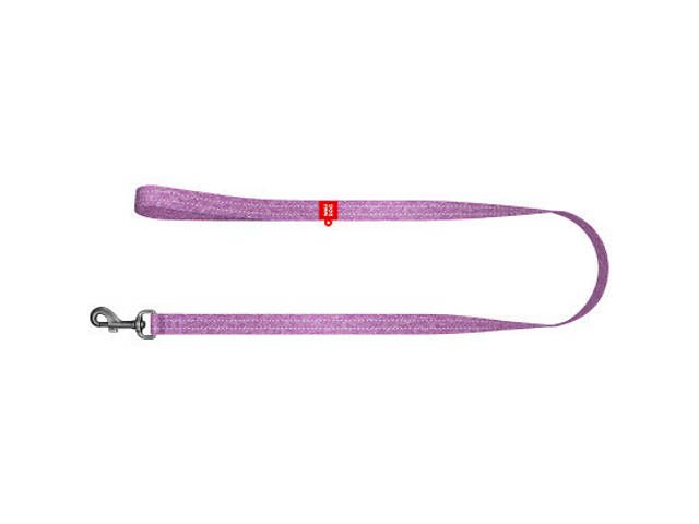 Повідок для собак WAUDOG Re-cotton світловідбиваючий L-XL Ш 25 мм Д 300 см фіолетовий (03219) - Фото 2
