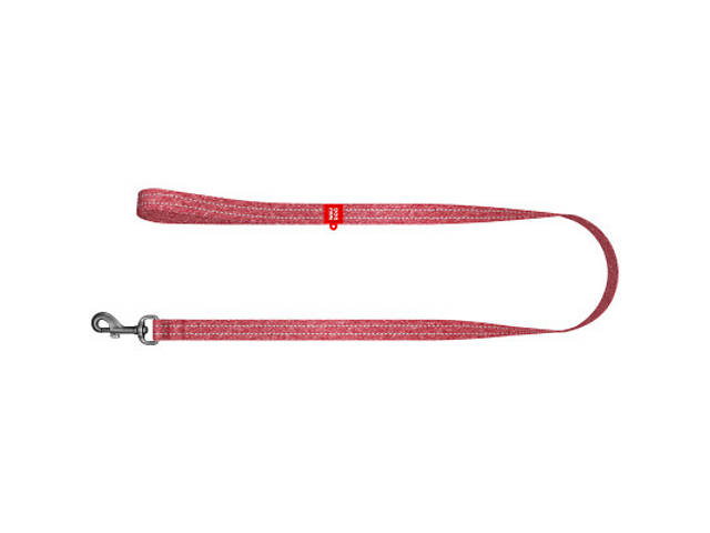 Повідок для собак WAUDOG Re-cotton світловідбиваючий S Ш 15 мм Д 500 см червоний (40133) - Фото 2