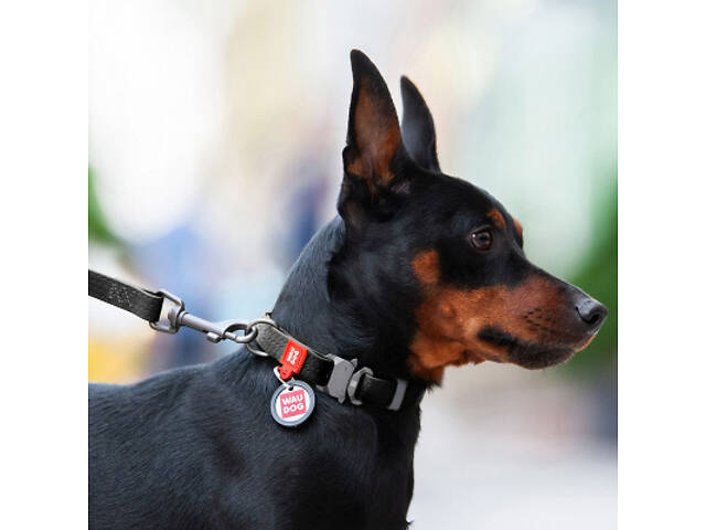 Повідок для собак WAUDOG Waterproof S Ш 15 мм Д 305 см чорний (27381) - Фото 4