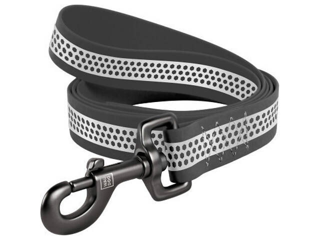 Повідок для собак WAUDOG Waterproof світловідбиваючий M Ш 20 мм Д 305 см сірий (260111) - Фото 1