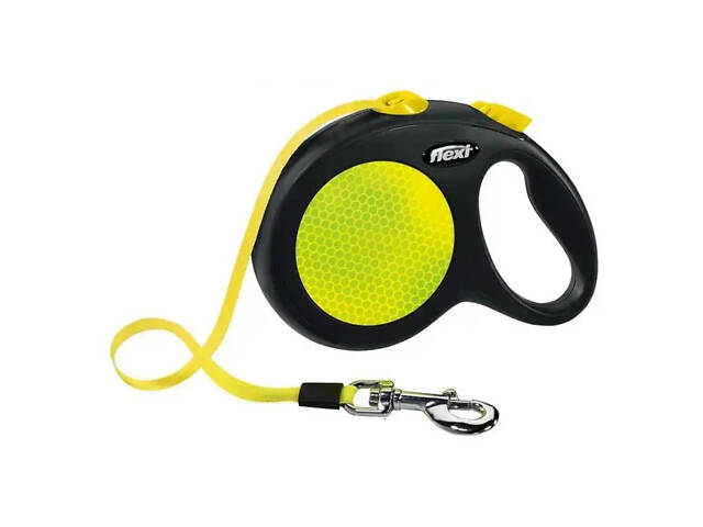 Поводок - рулетка для собак с лентой 5 м. Flexi Neon (Флекси Неон) - Фото 1