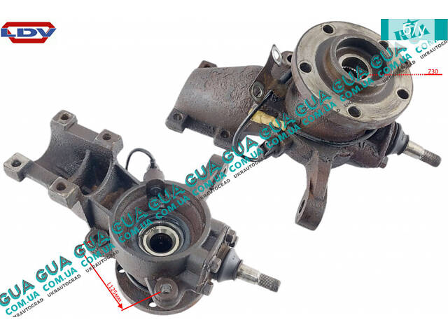 Поворотный кулак / цапфа правая с ступицей с ABS / АБС Z30 542410034 LDV / ЛДВ MAXUS 2005-