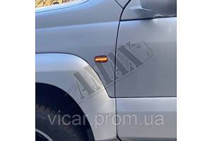 Повторители поворотов динамические (черные - LED) Toyota Land Cruiser Prado 120 (2003-2008)