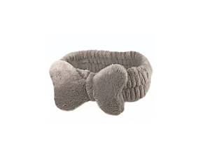 Повязка косметическая для волос Mr. Scrubber махровая с бантом, Кофейная