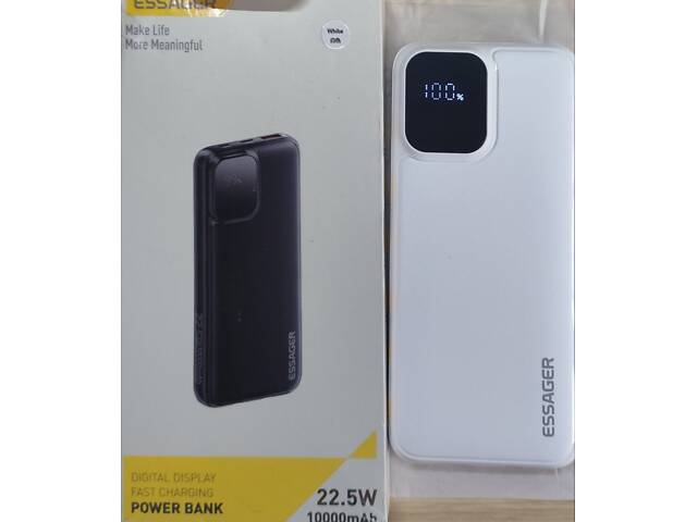 Power bank 10000 mAh 22.5W Essager Білий - Фото 2