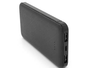 Powerbank ASONIC AS-P10 10000mAh, Output 2USB, Black, (215g), Blister