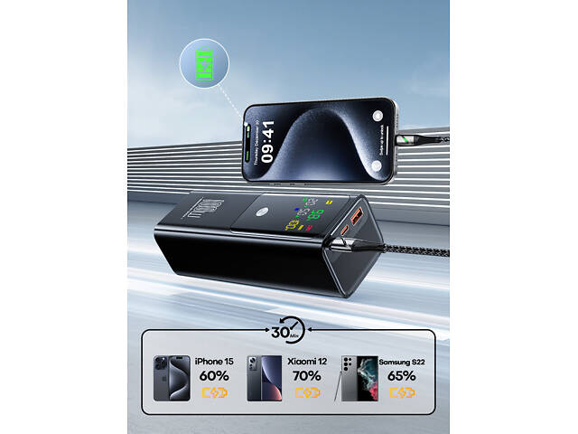 PowerBank для ноутбука 20000mAh 100W PD QOOVI - Фото 10