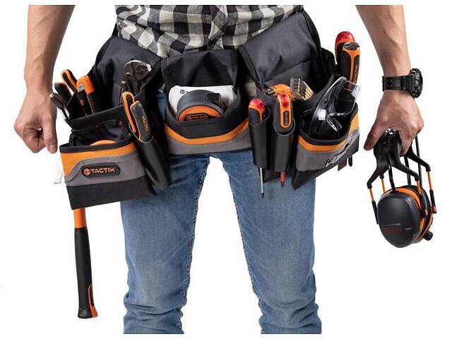 Пояс для інструментів з трьома кишеннями тканина [INSBXBXP8323033MT0] Tactix - Фото 7