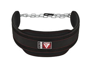 Пояс для обтяжень з ланцюгом RDX T7 Pro Dipping Belt 2 Layer неопреновий Black