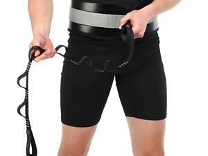 Пояс для отягощений EZOUS N-05 SOFT DIP BELT 98x19 см Черный-серый