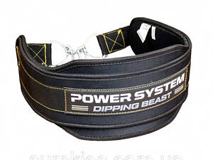 Пояс для обтяжень з ланцюгом Power System PS-3860 Dipping Beast неопреновий Black/Yellow