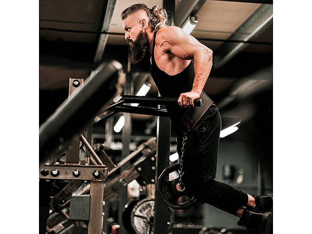 Пояс для обтяжень з ланцюгом RDX T7 Pro Dipping Belt 2 Layer неопреновий Army Green - Фото 6