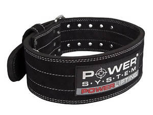 Пояс для пауерліфтингу Power System PS-3800 PowerLifting шкіряний Black XL