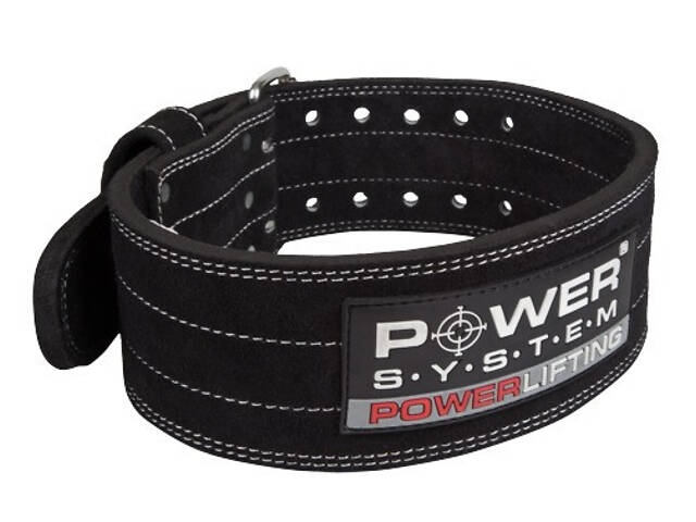 Пояс для пауерліфтингу Power System PS-3800 PowerLifting шкіряний Black XL - Фото 1
