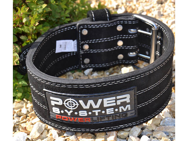 Пояс для пауерліфтингу Power System PS-3800 PowerLifting шкіряний Black XL - Фото 5