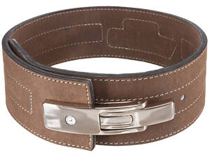 Пояс для пауэрлифтинга кожаный профессиональный VELO ZB-5784 S Коричневый