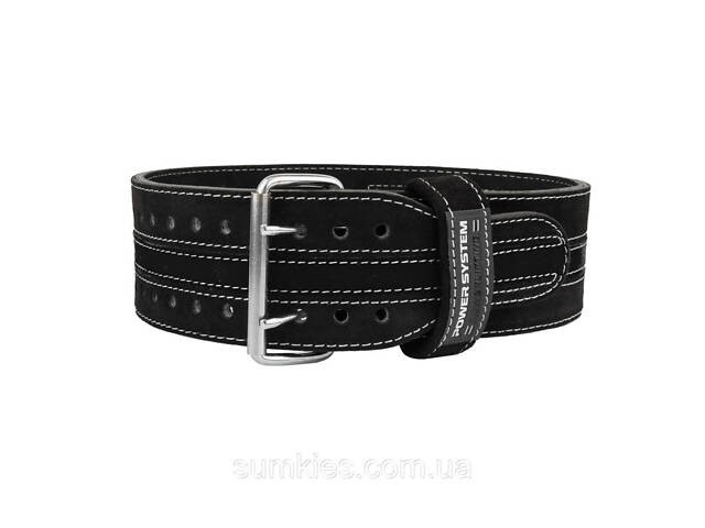 Пояс для пауерліфтингу Power System PS-3800 PowerLifting шкіряний Black M - Фото 2