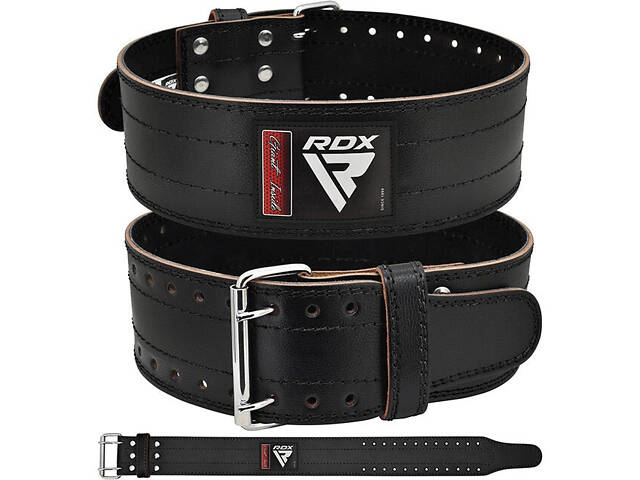 Пояс для пауерліфтингу RDX RD1 шкіряний Black M - Фото 2