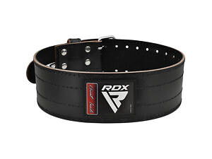 Пояс для пауэрлифтинга RDX RD1 кожаный Black M
