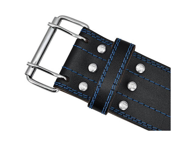 Пояс для пауерліфтингу RDX RD1 шкіряний Blue L - Фото 3