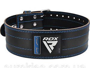 Пояс для пауерліфтингу RDX RD1 шкіряний Blue XL