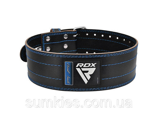 Пояс для пауерліфтингу RDX RD1 шкіряний Blue XL - Фото 1