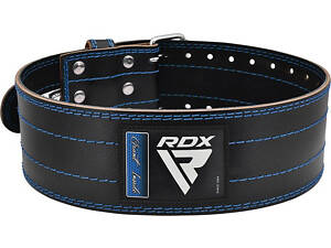 Пояс для пауерліфтингу RDX RD1 шкіряний Blue XL