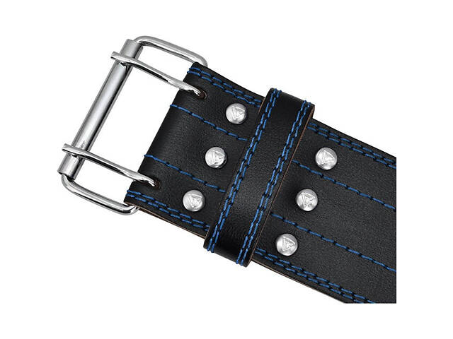 Пояс для пауэрлифтинга RDX RD1 кожаный Blue XL - Фото 3