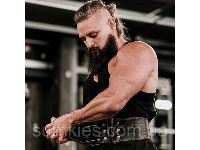 Пояс для пауерліфтингу RDX RD1 шкіряний Red XL - Фото 6