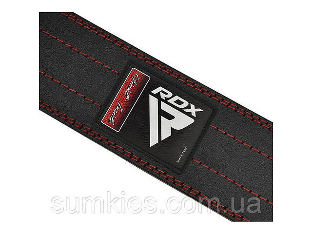 Пояс для пауерліфтингу RDX RD1 шкіряний Red XL - Фото 4