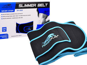Пояс для похудения PowerPlay 4303 Черно-Синий