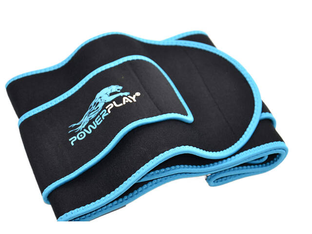Пояс для похудения PowerPlay 4303 Черно-Синий - Фото 3