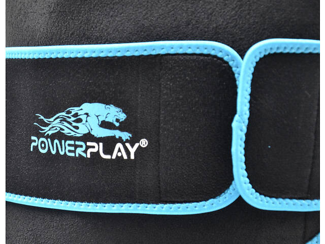 Пояс для похудения PowerPlay 4303 Черно-Синий - Фото 6
