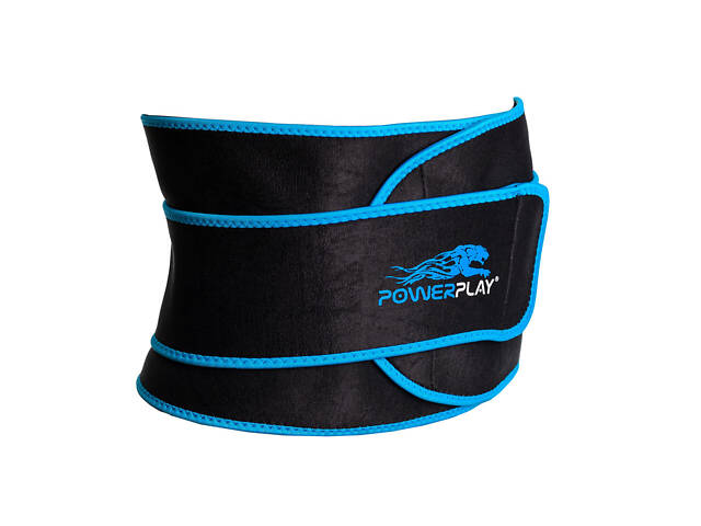 Пояс для похудения PowerPlay 4303 Черно-Синий - Фото 7