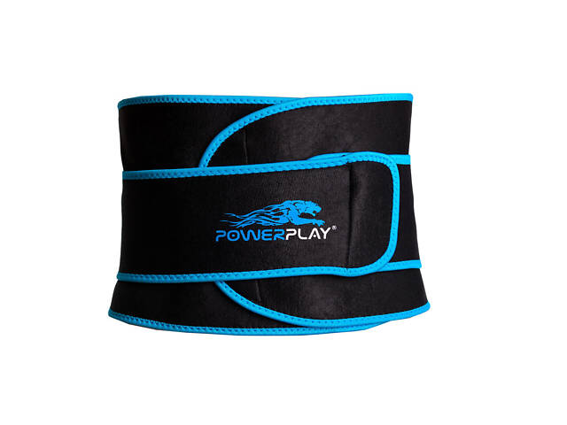 Пояс для похудения PowerPlay 4303 Черно-Синий - Фото 8