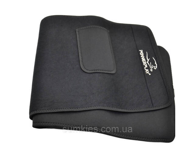 Пояс для схуднення PowerPlay 4301 (125*30 см) + кишеня для смартфона Чорний - Фото 4