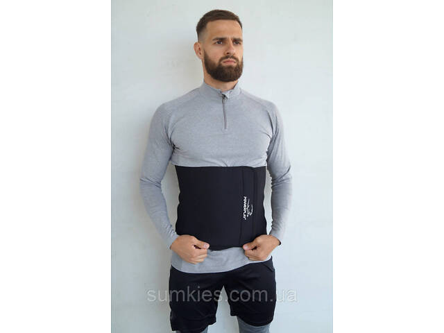 Пояс для схуднення PowerPlay 4301 (125*30 см) + кишеня для смартфона Чорний - Фото 9