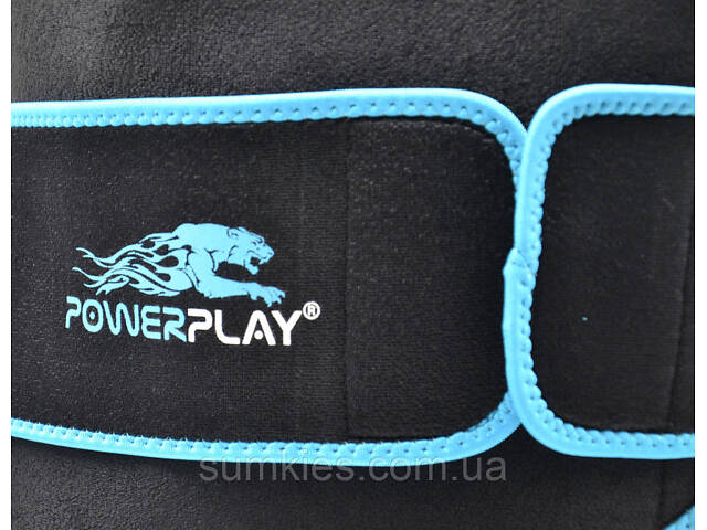 Пояс для схуднення PowerPlay 4303 Чорно-Синій - Фото 6