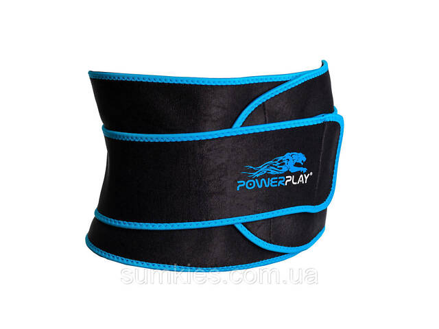 Пояс для схуднення PowerPlay 4303 Чорно-Синій - Фото 7