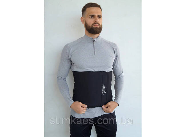 Пояс для схуднення PowerPlay 4301 (100*30 см) + кишеня для смартфона Чорний - Фото 8