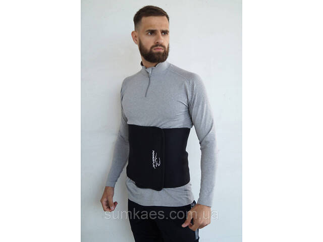 Пояс для схуднення PowerPlay 4301 (100*30 см) + кишеня для смартфона Чорний - Фото 9