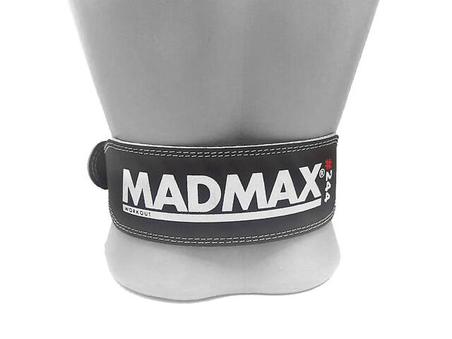 Пояс для важкої атлетики MadMax MFB-244 Sandwich шкіряний Black S - Фото 8