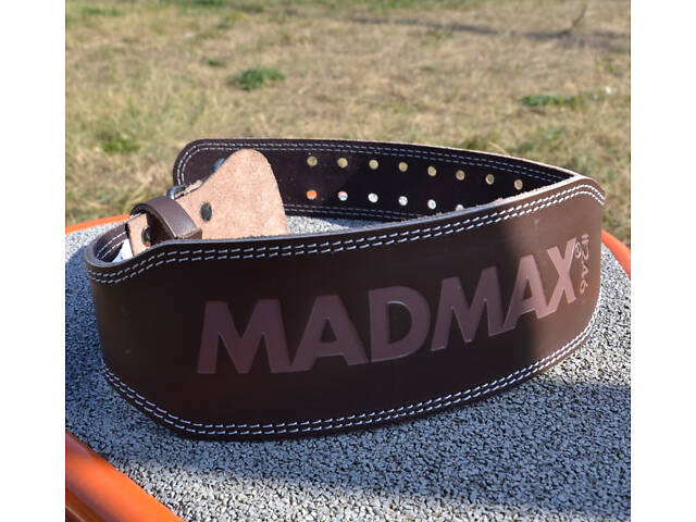 Пояс для важкої атлетики MadMax MFB-246 Full leather шкіряний Chocolate brown XL - Фото 5
