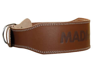 Пояс для важкої атлетики MadMax MFB-246 Full leather шкіряний Chocolate brown M